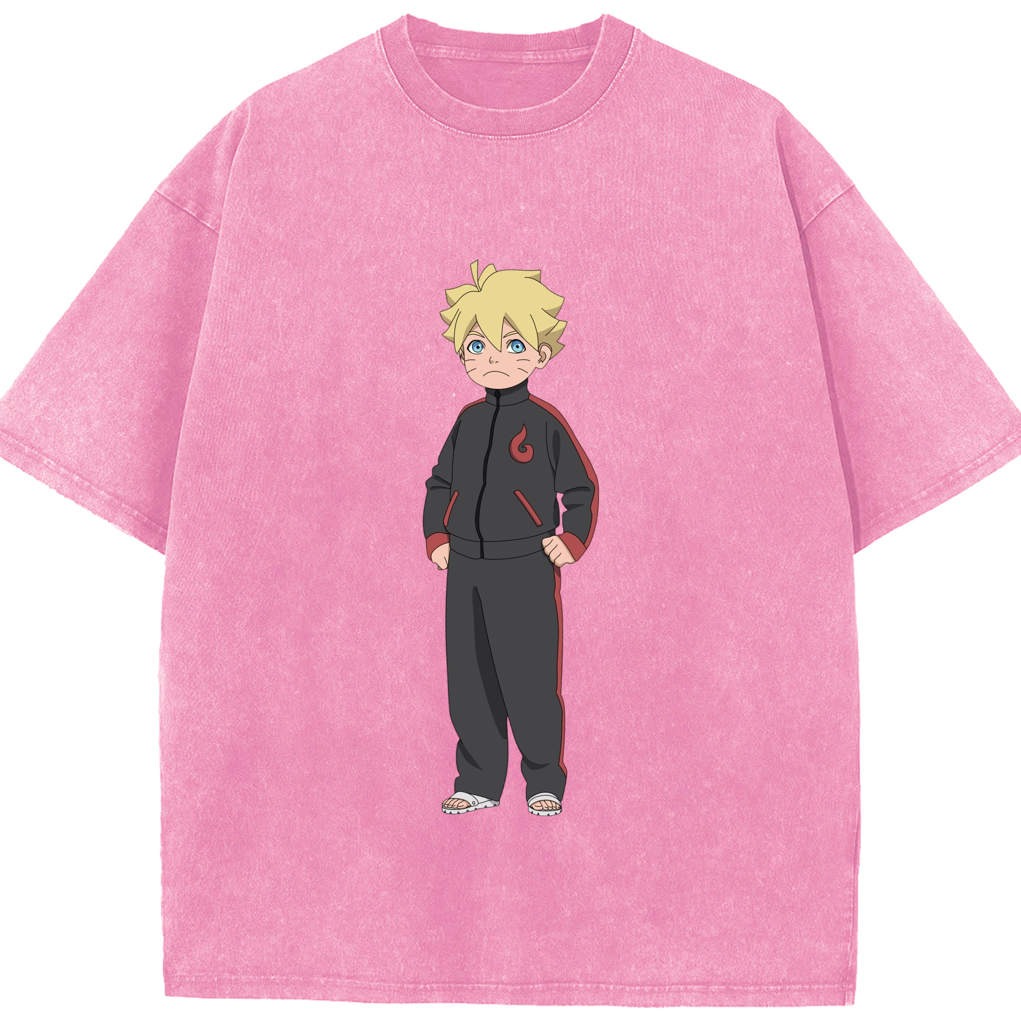 （画像用） NARUTO -ナルト- うずまき ボルト Uzumaki Boruto 綿100% ヴィンテージ風 半袖Tシャツ（フロントプリント）